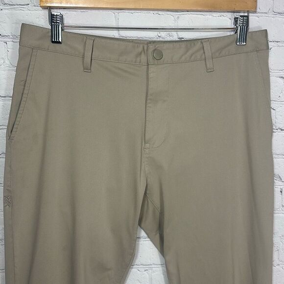 RHONE Commuter Pants Joggers size 32 Tan Khaki Chino Style 100594 FLAW - Picture 2 of 16